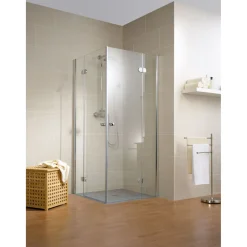 Schulte Duschwand MasterClass Eckeinstieg 4 teilig Montage auf Fliesen 200 x 89 cm