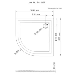 Schulte Duschwanne 100 x 100 cmalpinweiß