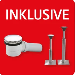 Schulte Duschwanne plan 80 x 80 cm weiß