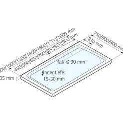 Schulte Duschwanne Rechteck extra flach 800 x 1200 mm