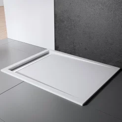 Schulte Duschwanne Rechteck extra flach Rinne 900 x 1200 mm Alpinweiß