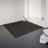 Schulte Eck-Duschwanne Mineralguss Quadrat 100xx4 x 100 cm Steinstruktur anthrazit