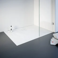 Schulte Eck-Duschwanne Rechteck Steinstruktur 120 x 4 x 80 cm alpinweiß