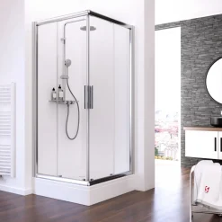 Schulte Eckeinstieg Kristal Trend inkl Duschwanne 90 x 90 cm