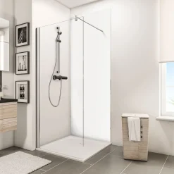 Schulte ExpressPlus Duschrueckwand DecoDesign Farbe Set Ecke weiss 2100 x 900 x 1200