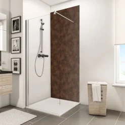 Schulte ExpressPlus Duschrueckwand DecoDesign Dekor Metall Rosteffekt 2550 x 1500