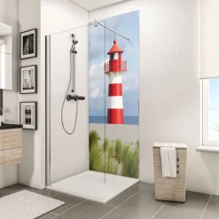 Schulte ExpressPlus Duschrueckwand DecoDesign Foto Leuchtturm 2100 x 900
