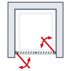 Schulte ExpressPlus Sunny Pendeltür in Nische