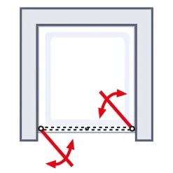 Schulte ExpressPlus Sunny Pendeltür in Nische