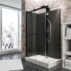 Schulte Komplettdusche Korsika 220 x 80 x 120 cm schwarz