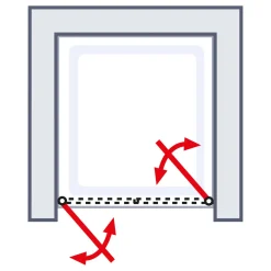 Schulte Pendeltür ExpressPlus Alexa Style 2.0 Nische 192 x 80 cm