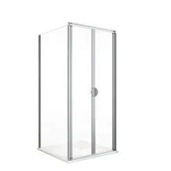 Schulte Pendeltür Sunny inkl Seitenwand und Duschwanne 90 x 90 cm