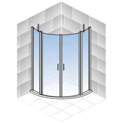 Schulte Set Alexa Style 2.0 Runddusche inkl Duschwanne 192 x 90 x 90 cm