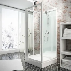 Schulte Wellnesskabine Juist II weiß ESG 5 mm