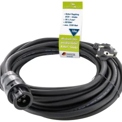 Schwaiger Anschlusskabel Batterie auf Schuko für Wechselrichter 10 m