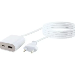 Schwaiger Ladeadapter-Verlängerung 2,5 m 230 V weiß