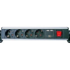 Schwaiger Steckdosenleiste 4-fach mit Tischbefestigung