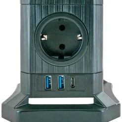 Schwaiger Steckdosentower 5-fach mit 2-fach USB A mit USB C