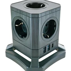Schwaiger Steckdosentower 5-fach mit 2-fach USB A mit USB C