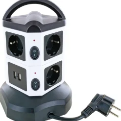 Schwaiger Steckdosentower 7-fach mit 2-fach USB