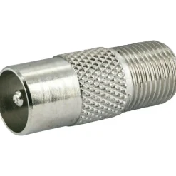 Schwaiger Adapter für IEC-Buchse/F-Stecker silber