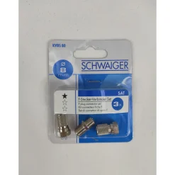 Schwaiger F-Verbinder-Set für 8 mm 3-teilig