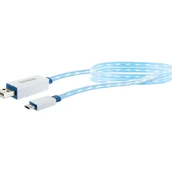 Schwaiger Micro-USB-Kabel leuchtend 0,8m weiß