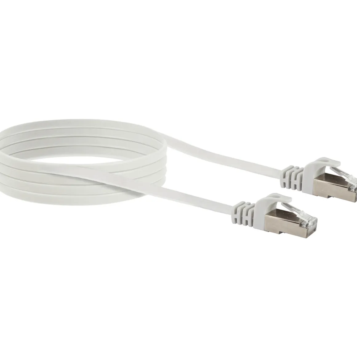 Schwaiger Ntzwerk-Flachkabel CAT6,5m weiß