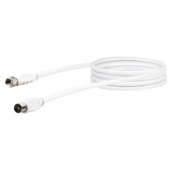 Schwaiger SAT-Antennenkabel F- und IEC-Stecker 90 dB weiß 150 cm