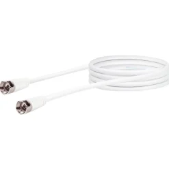 Schwaiger SAT-Antennenkabel 90 dB 1,5 m weiß mit F-Stecker und F-Stecker