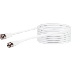 Schwaiger SAT-Antennenkabel 90 dB 10 m weiß mit F-Stecker und F-Stecker