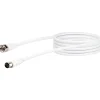 Schwaiger SAT-Antennenkabel 75 dB 3 m weiß mit F-Stecker und IEC Buchse