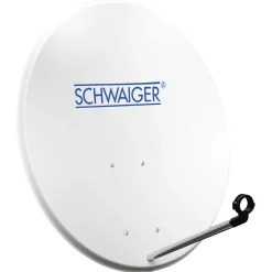 Schwaiger Satellitenschüssel mit Logo 80 cm Stahl weiß