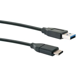 Schwaiger USB-3.1-Adapterkabel C-Stecker USB 3.0 1m schwarz