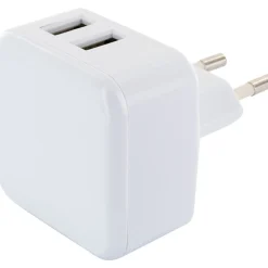 Schwaiger USB-Ladeadapter 2,4Ah 230V weiß