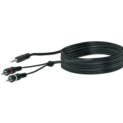 Schwaiger Y-Adapterkabel Stereo schwarz 500 cm