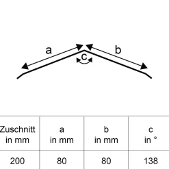 SDF Firstblech anthrazit 200 x 8 x 8 cm