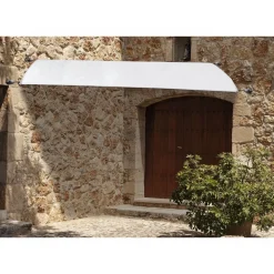 Seilspann-Markise 330 x 200 cm weiß inkl Montagematerial