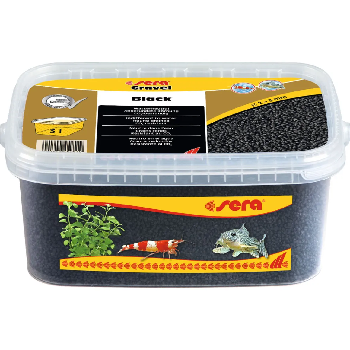 sera Gravel Black Durchmesser 2 - 3 mm 3 l