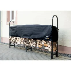 ShelterLogic Kaminholzregal Traglast 1000 kg Inkl. Abdeckung 25x244x118cm