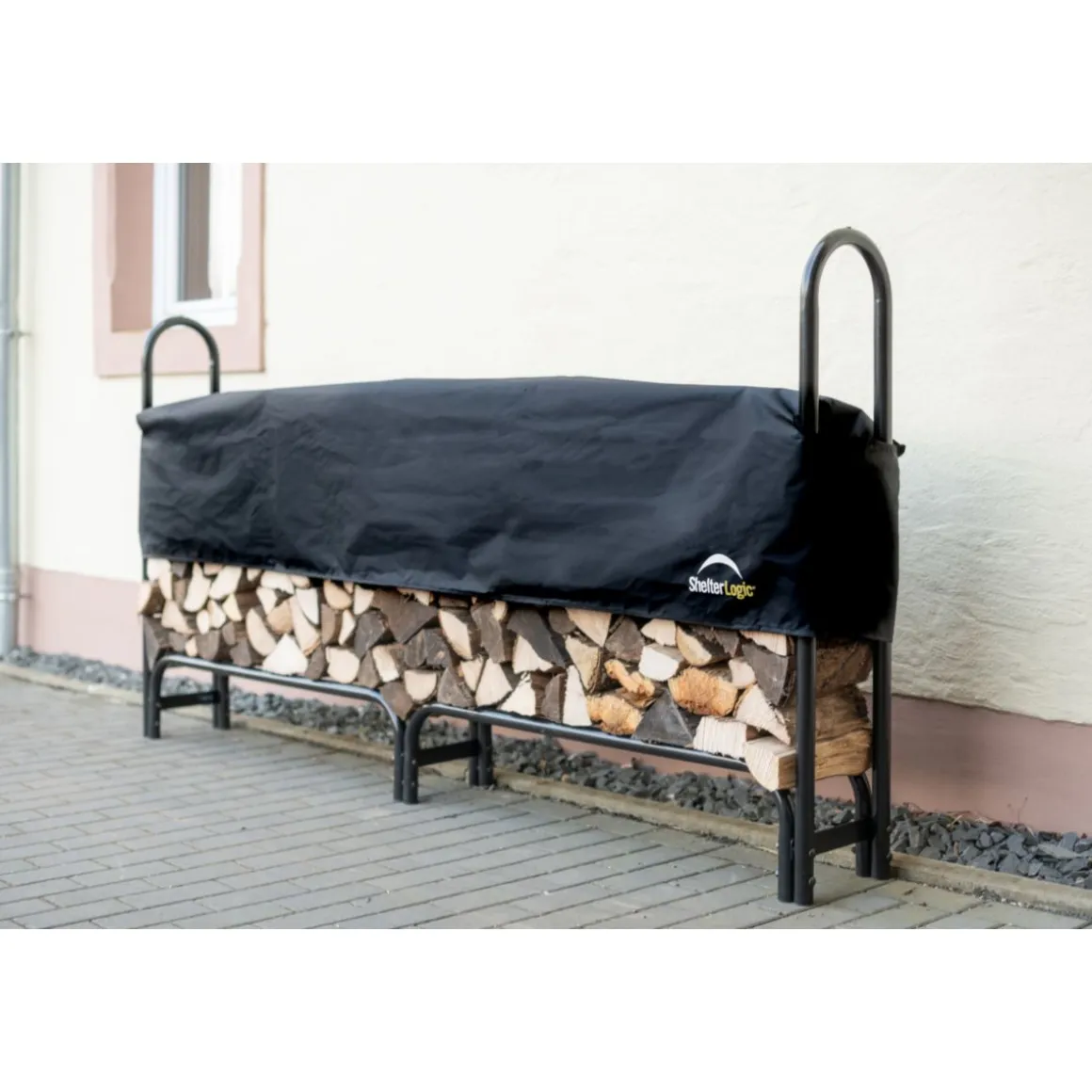 ShelterLogic Kaminholzregal Traglast 1000 kg Inkl. Abdeckung 25x244x118cm