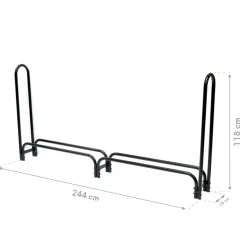 ShelterLogic Kaminholzregal Traglast 1000 kg Inkl. Abdeckung 25x244x118cm