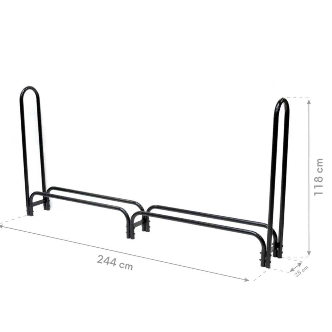 ShelterLogic Kaminholzregal Traglast 1000 kg Inkl. Abdeckung 25x244x118cm
