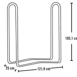 ShelterLogic Kaminholzregal Traglast 280 kg 25x121,9x103,1cm