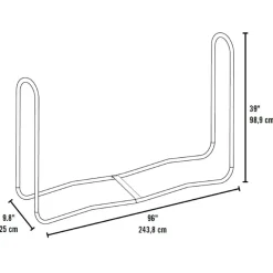 ShelterLogic Kaminholzregal Traglast 550 kg 25x243,8x98,9cm