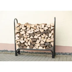 ShelterLogic Kaminholzregal Traglast 500 kg Inkl. Abdeckung 25x126x118cm