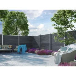 Sichtschutzzaun Oeland grau 2,0 x 210 x 179,3 cm