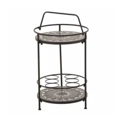 Siena Garden Beistelltisch Como 42 x 74 cm schwarz