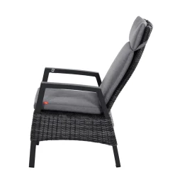 Siena Garden Positionssessel Taranto Aluminium-Gestell anthrazit Gardino-Geflecht