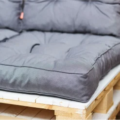 Siena Garden Sitz-/Rückenkissen Almaaz 4-teilig für Euro-Palette grau